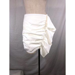 Endless Rose off-White Ruffled Gathered Mini Skirt